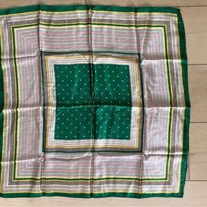 Green Polka Dot Silk Scarf
